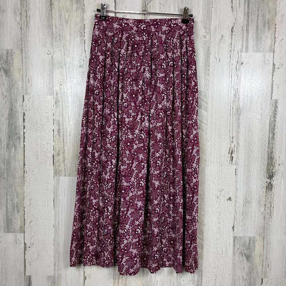 Vintage midi skirt floral cottage core flowy size 4